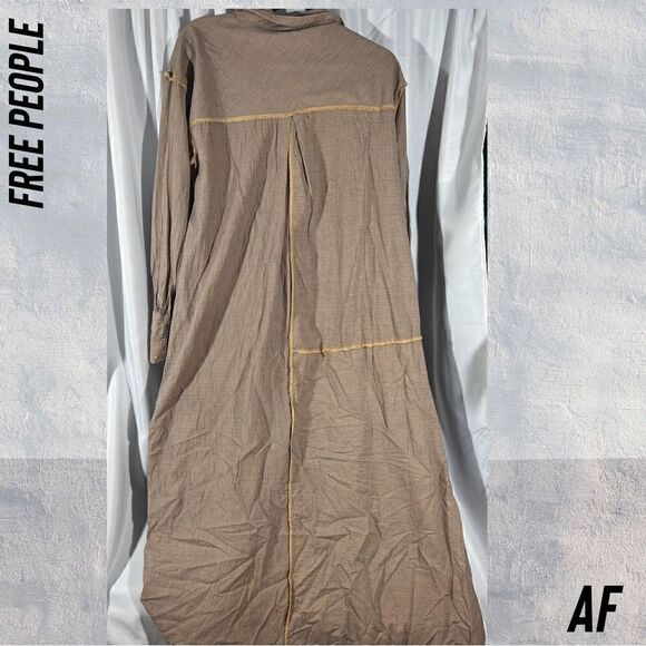 FREE PEOPLE A DAY IN THE BEACH HENLEY MAXI DRESS NWT XSMALL - Picture 5 of 7